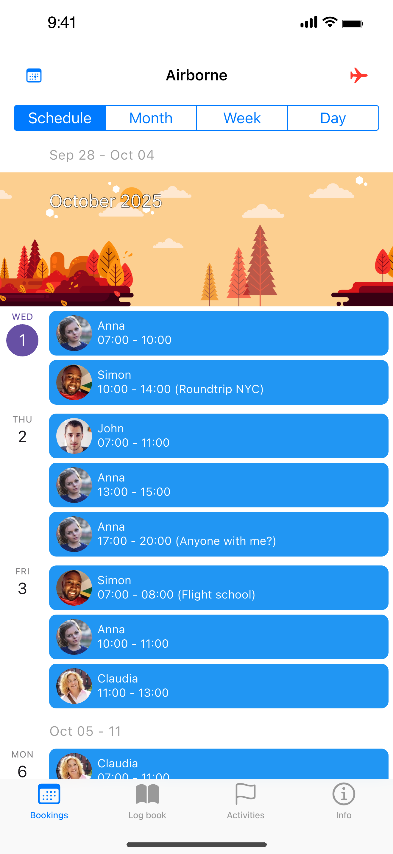 Bookings - Agenda
