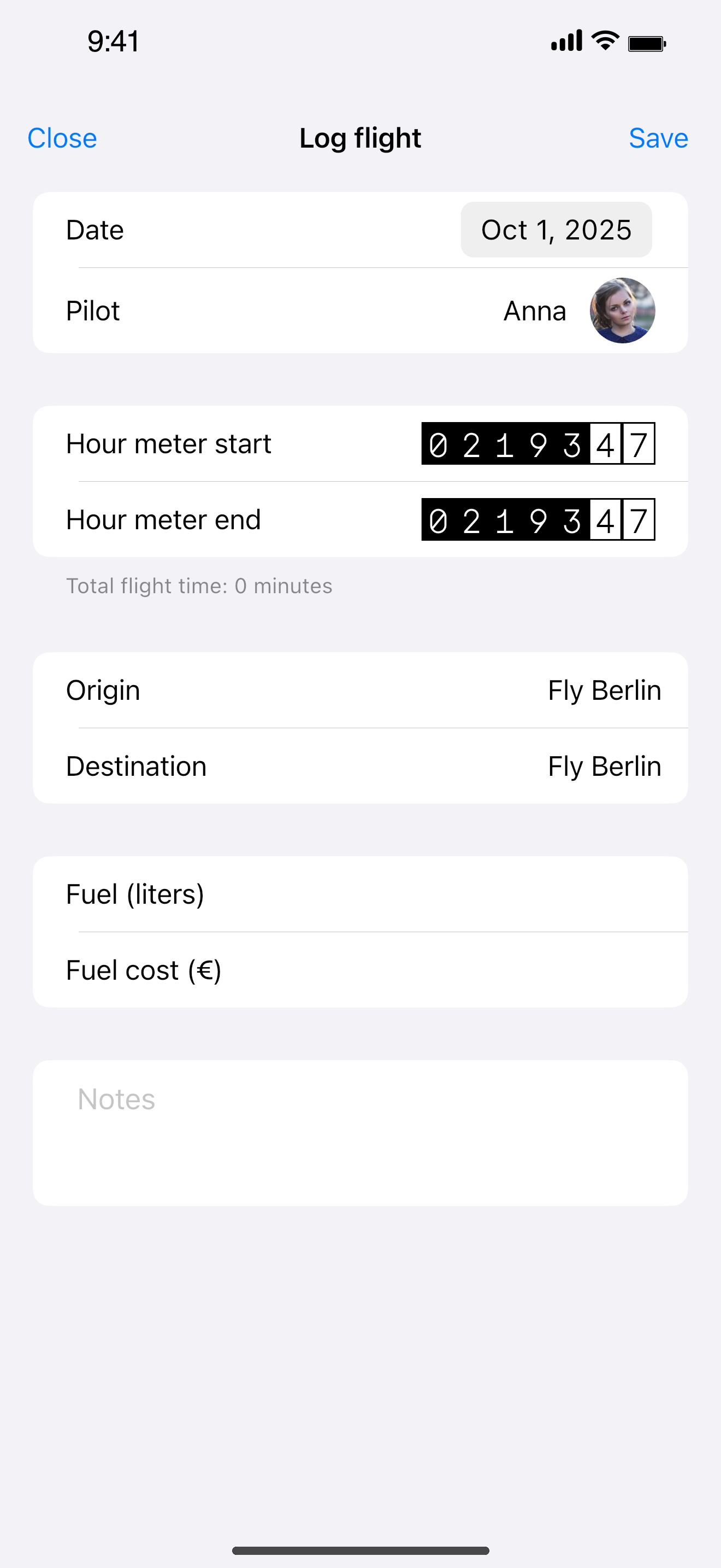 Logbook - Edit