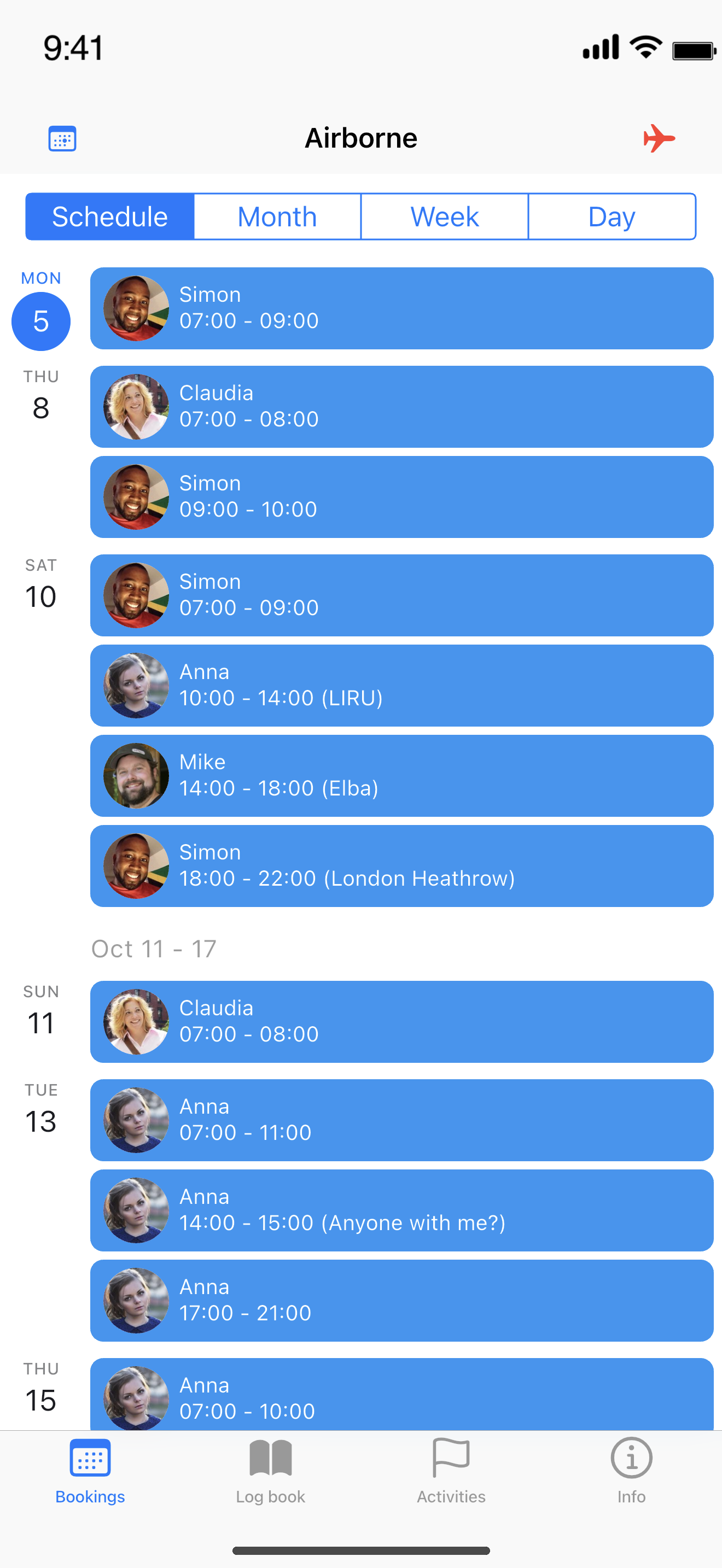 Bookings - Agenda