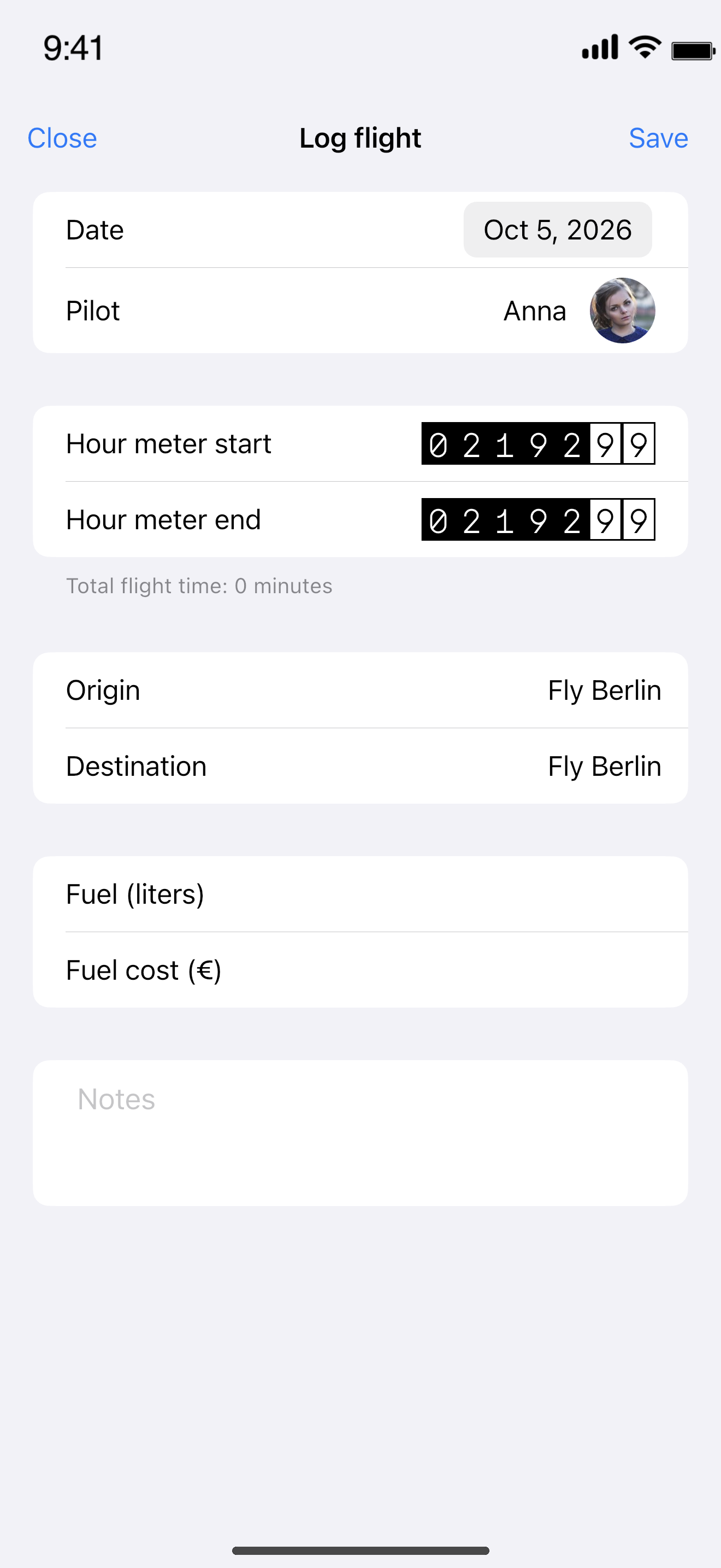 Logbook - Edit